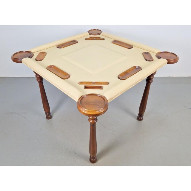 Game Table in Walnut and Leather from Valenti, Spain, 1990s For Sale - Image 18 of 18