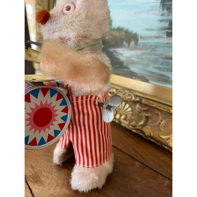 Vintage Wind-Up Bunny Rabbit Toy With Drum and Cymbals, 1950s-1960s.. For Sale - Image 10 of 10