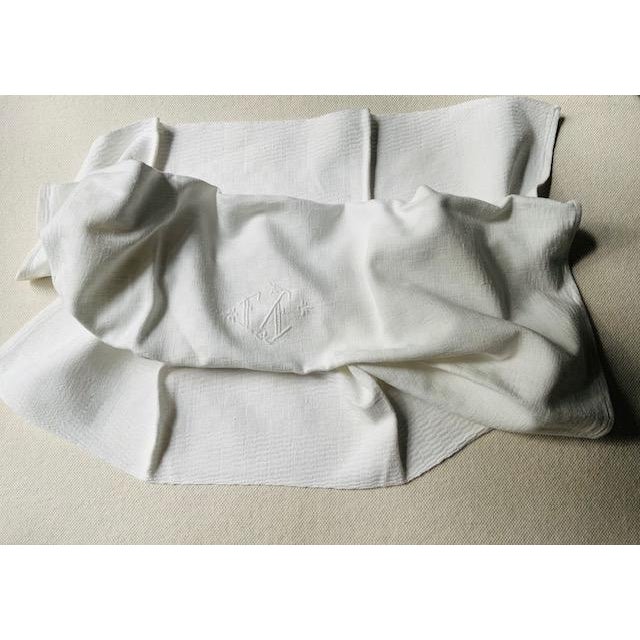 French Antique French Damask Linen Dinner Napkins, Monogrammed Ft, Set of 8 | C. 1930s For Sale - Image 3 of 18