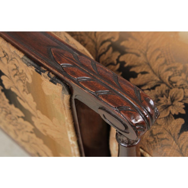 Brown Antique Federal Style Mahogany Frame Sofa For Sale - Image 8 of 18