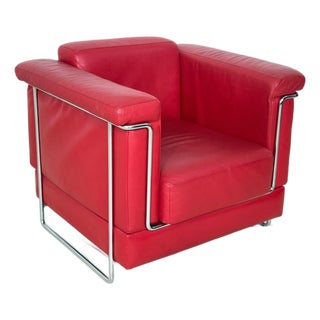 Carat Club Chair in Red Leather from Züco For Sale