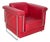 Carat Club Chair in Red Leather from Züco For Sale
