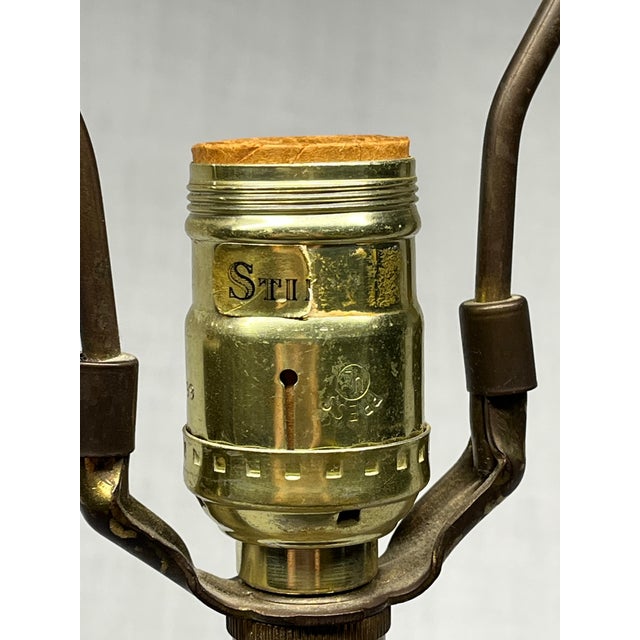 Stiffel Vintage Stiffel Hollywood Regency Brass & Ivory Enamel Pineapple Table Lamp No For Sale - Image 4 of 13