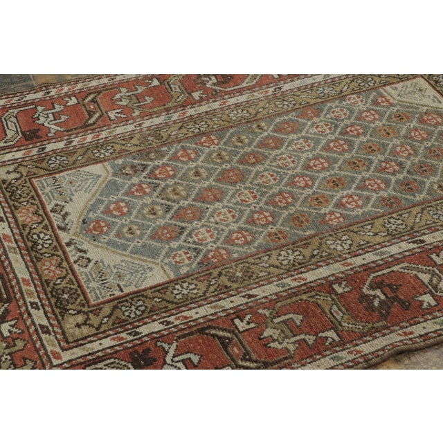 Rug & Kilim Antique Persian Kurdish Rug in Polychromatic Geometric Patterns - Rug & Kilim For Sale - Image 4 of 7
