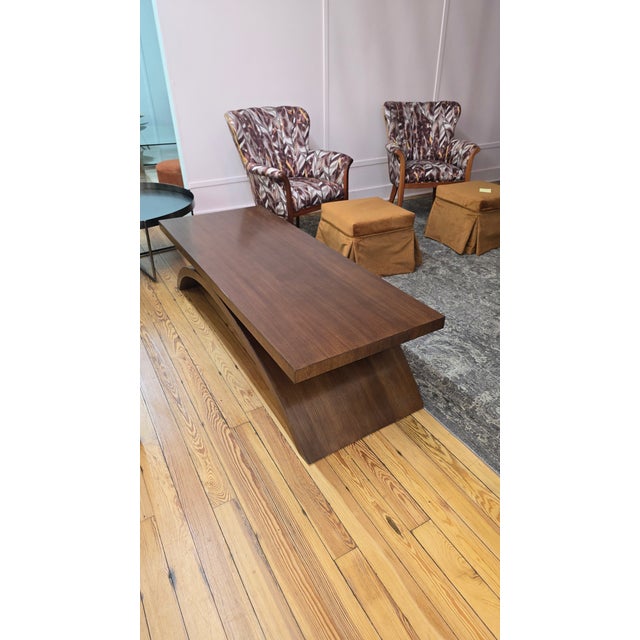 Kravet Ray Coffee Table in Walnut For Sale In New York - Image 6 of 7