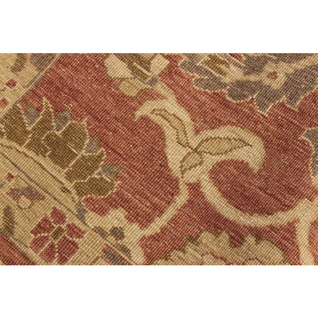 Rose Shabby Chic Ziegler 1990's Rose/Gold Wool Runner Rug- 3'1'' X 12'3'' For Sale - Image 8 of 10
