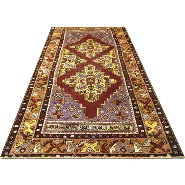 1960s Turkish Oushak Rug For Sale In Los Angeles - Image 6 of 7