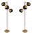 Vintage Koch & Lowy Sonneman Arredoluce Angelo Lelii Brass Floor Lamps - a Pair For Sale