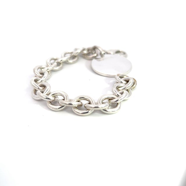 1990s Tiffany & Co Estate Bracelet 6.75" Sterling Silver For Sale - Image 4 of 6