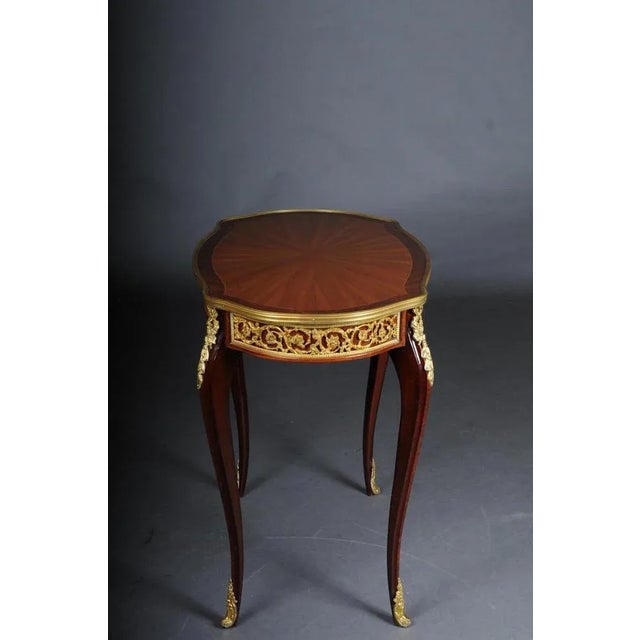 Vintage French Salon Table in Beech For Sale - Image 5 of 7