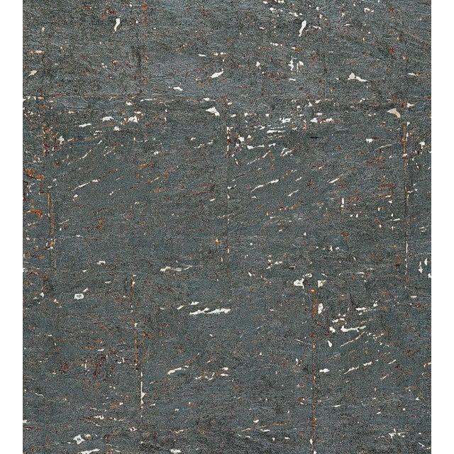 The House of Scalamandré Metal Cork Wallcovering, Bluestone For Sale