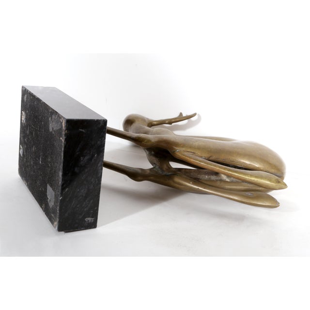 Reindeer Bronze Sculpture, Hattakitkosol Somchai For Sale - Image 9 of 9