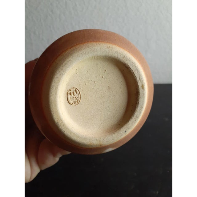 1930s Signed Asian Art Studio Basket Bud Vase For Sale - Image 4 of 8