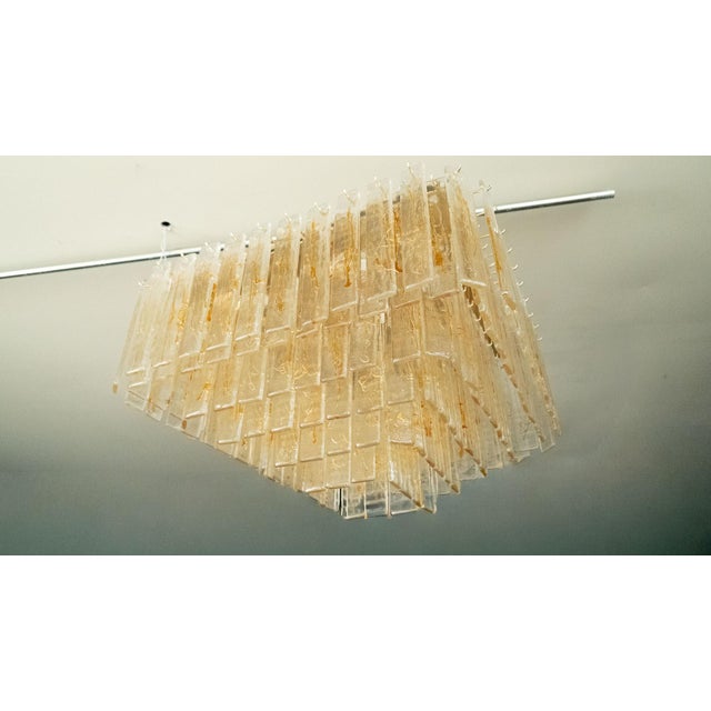 Large Handcrafted Murano Glass Prism Waterfall Chandelier, 1970s For Sale - Image 15 of 16