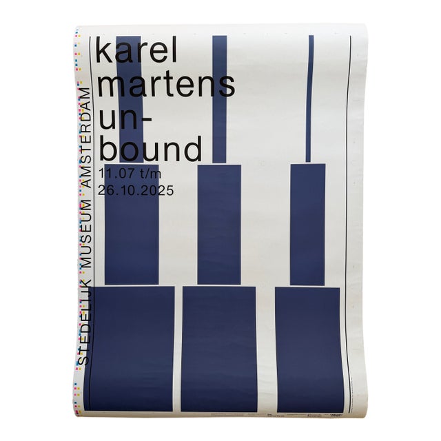 Karel Martens – Unbound (2025),Exhibition Poster, Dutch Design, Printed in Netherlands For Sale