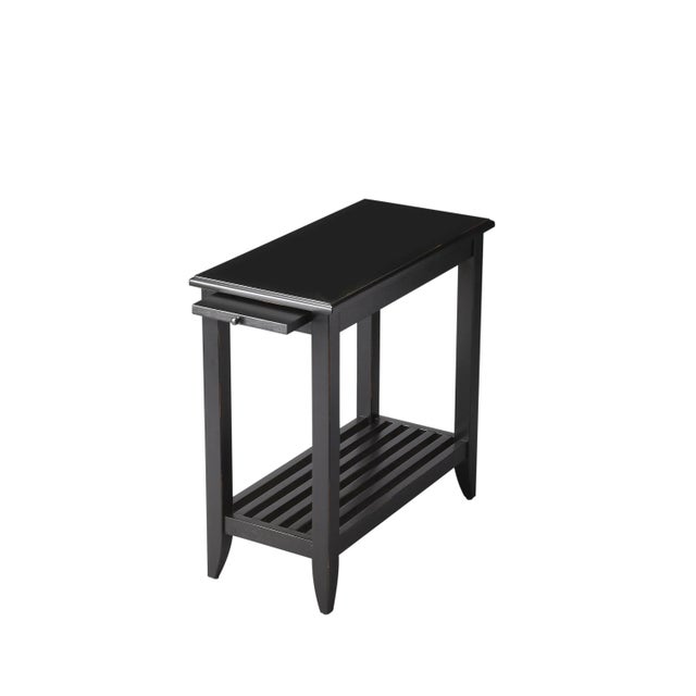 Transitional Irvine Side Table, Black For Sale - Image 3 of 3