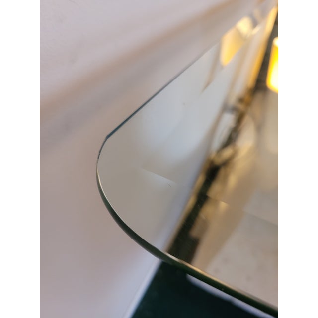 1980s Postmodern Sculptural Tessellated Stone and Glass Console Table For Sale - Image 4 of 8