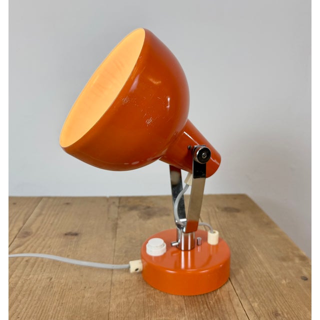 Vintage Orange Metal Wall Lamp from Lidokov, 1970s For Sale - Image 17 of 18