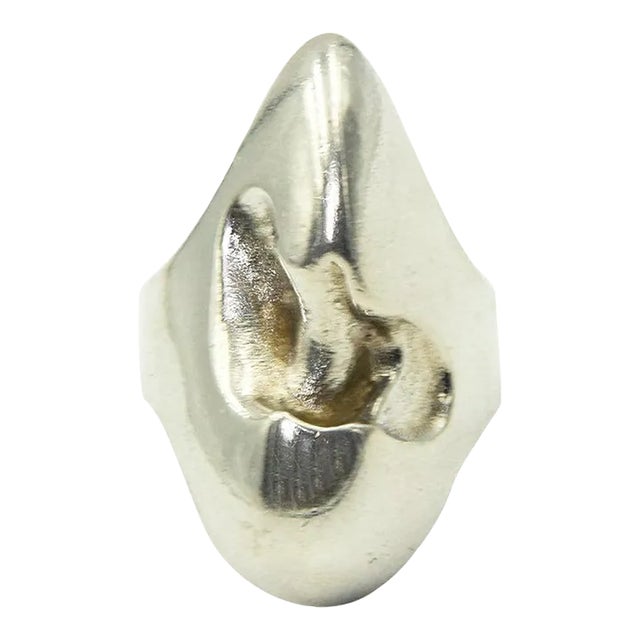Lapponia Sterling Silver Abstract Ring by Björn Weckström size 8.75 For Sale