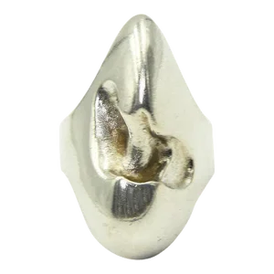 Lapponia Sterling Silver Abstract Ring by Björn Weckström size 8.75