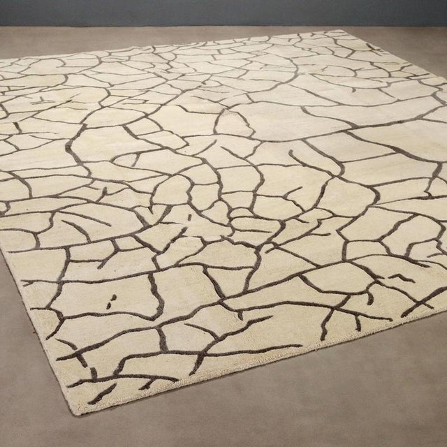 White Italian Cretto Sartori Rug in Wool For Sale - Image 8 of 8