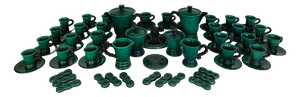 20th Century Glazed Stoneware Tea and Coffee Service by Marius Giuge, Set of 46