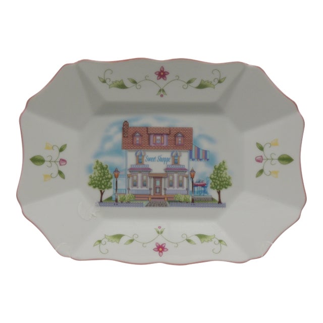 Vintage Lenox Shoppe Hand-Painted Candy Dish For Sale