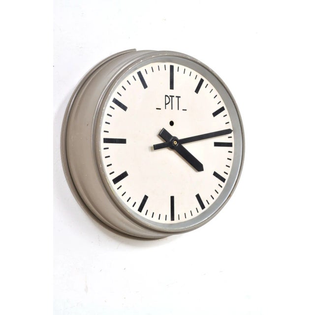 Vintage Wall Clock from PTT, 1960s For Sale - Image 9 of 9
