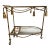 Vintage Italian Gilt Metal Tole Rope & Tassel Bar Cart For Sale