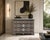 An exceptional handcrafted chest of drawers featuring intricate mother-of-pearl inlay and a natural marble top. Rich...