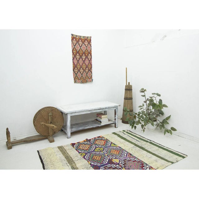 Mid 20th Century Vintage Turkish Kilim Rug For Sale - Image 5 of 6