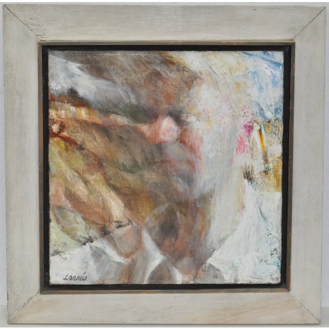 Vintage abstract painting by Dana A. Loomis. Signed and dated verso. Original oil on canvas. Very good vintage condition....