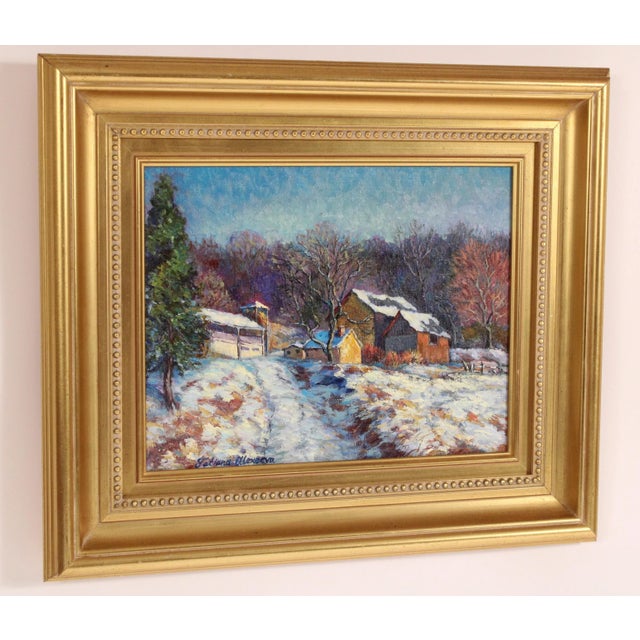 Impressionist Impressionist Winter Landscape Painting by Tatiana Alexveea (Born 1963) For Sale - Image 3 of 12