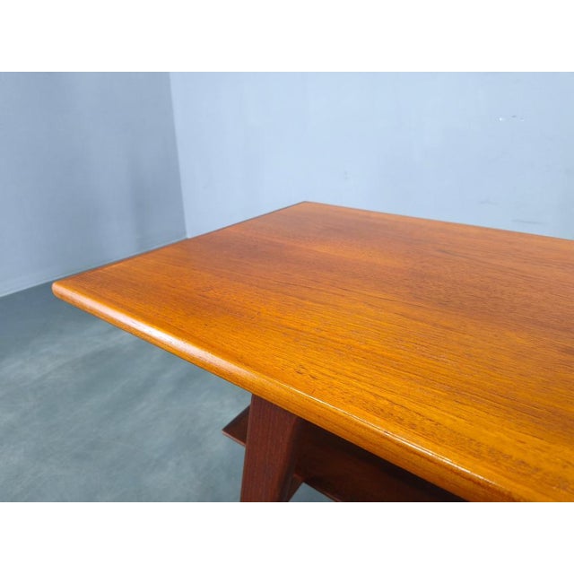 Brown Danish Mid-Century Teak Coffee Table with Shelf, 1960s For Sale - Image 8 of 12