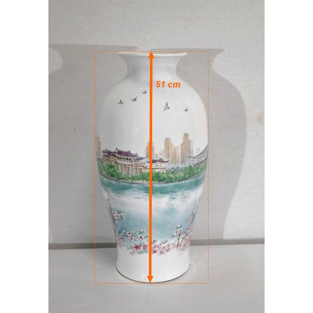 Large Japanese Porcelain Vase, 1950s For Sale - Image 16 of 18