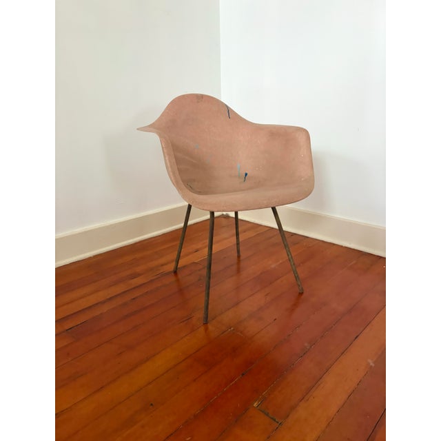 1950s Eames for Herman Miller Fiberglass Armchair – Sculptural Form W/ Artist Patina For Sale - Image 9 of 9