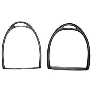 Pair of Cast Iron Stirrups From Midcentury America For Sale