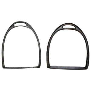 Pair of Cast Iron Stirrups From Midcentury America