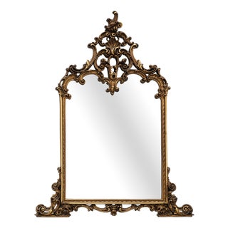 Large Rococo Style Giltwood Mirror from Deknudt, Belgium, 1950s For Sale