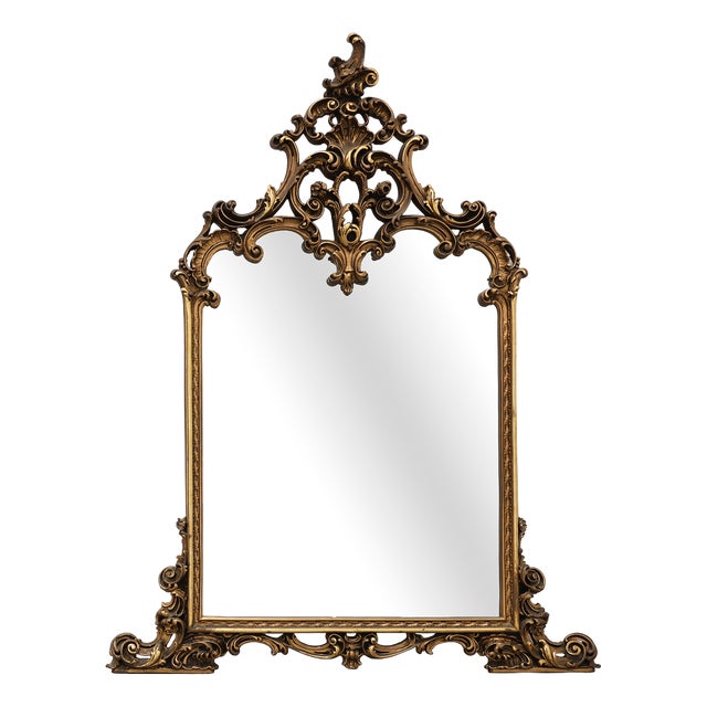 Large Rococo Style Giltwood Mirror from Deknudt, Belgium, 1950s For Sale