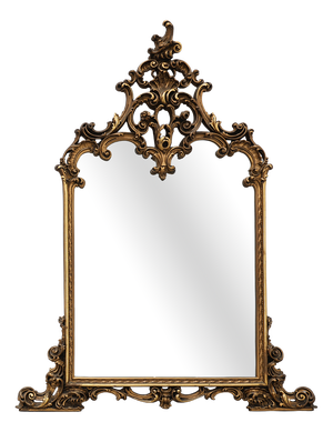 Large Rococo Style Giltwood Mirror from Deknudt, Belgium, 1950s