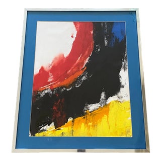1978 "Arizona Apache" Abstract Acrylic Print by Hilda Goldbatt Gorenstein, Framed For Sale
