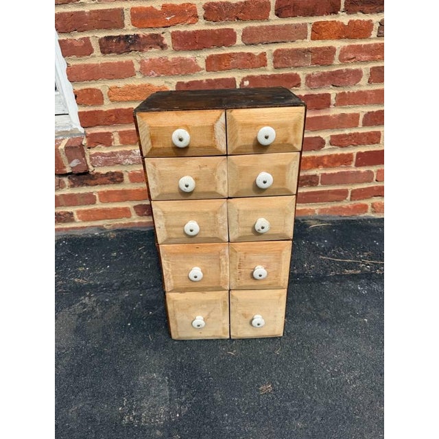 Antique Pine Apothecary Cabinet or Spice Chest of Drawer For Sale - Image 16 of 16