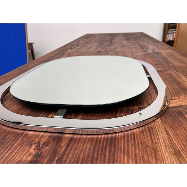 Bauhaus Mirror in Chrome Steel, 1950s For Sale - Image 11 of 17