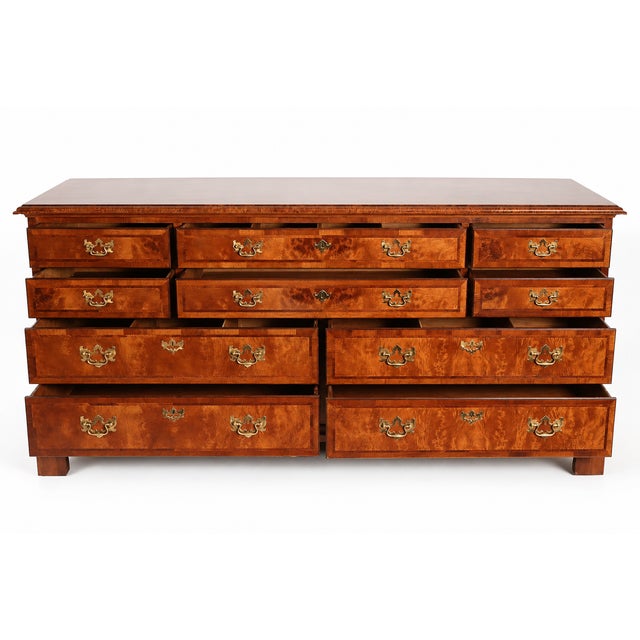 1970s Vintage Henredon Aston Court Banded Mahogany Triple Dresser For Sale - Image 13 of 14
