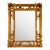Mid-Century Modern Italian Rococo Gold Leaf Wall Mirror, Gilded Frame, 16"h For Sale