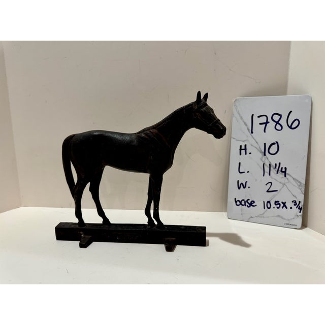 Virginia Metalcrafters Citation Horse Cast Iron Doorstop Bookend Sculpture For Sale - Image 11 of 11