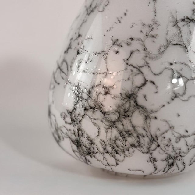 Murano Glass Table Lamp with Black Tip, 1980s For Sale - Image 10 of 11