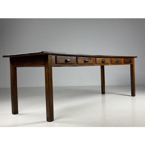 French Dining Table with Drawers, 1890s For Sale - Image 16 of 18