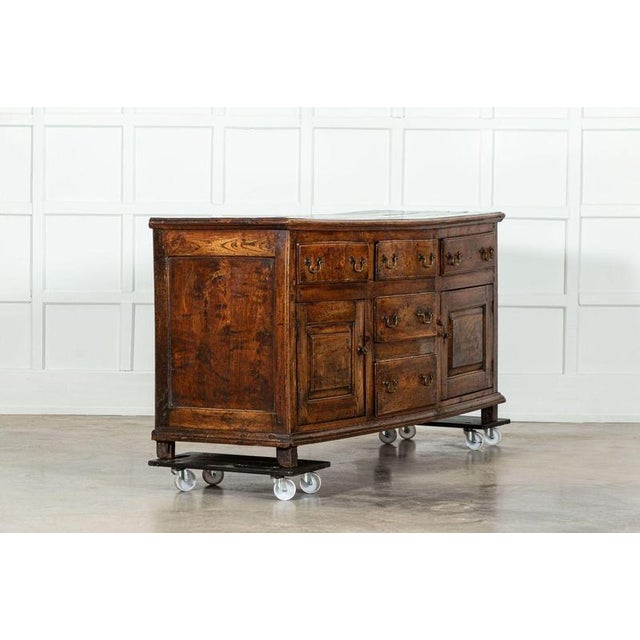 18thc English Vernacular Elm Dresser, 1760s For Sale - Image 4 of 18